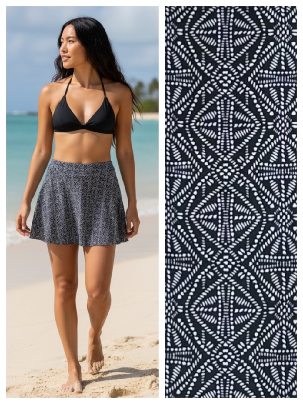Rip Skirt Hawaii Wrap Skirt Sz XS Black Swim Beach Resort Wear